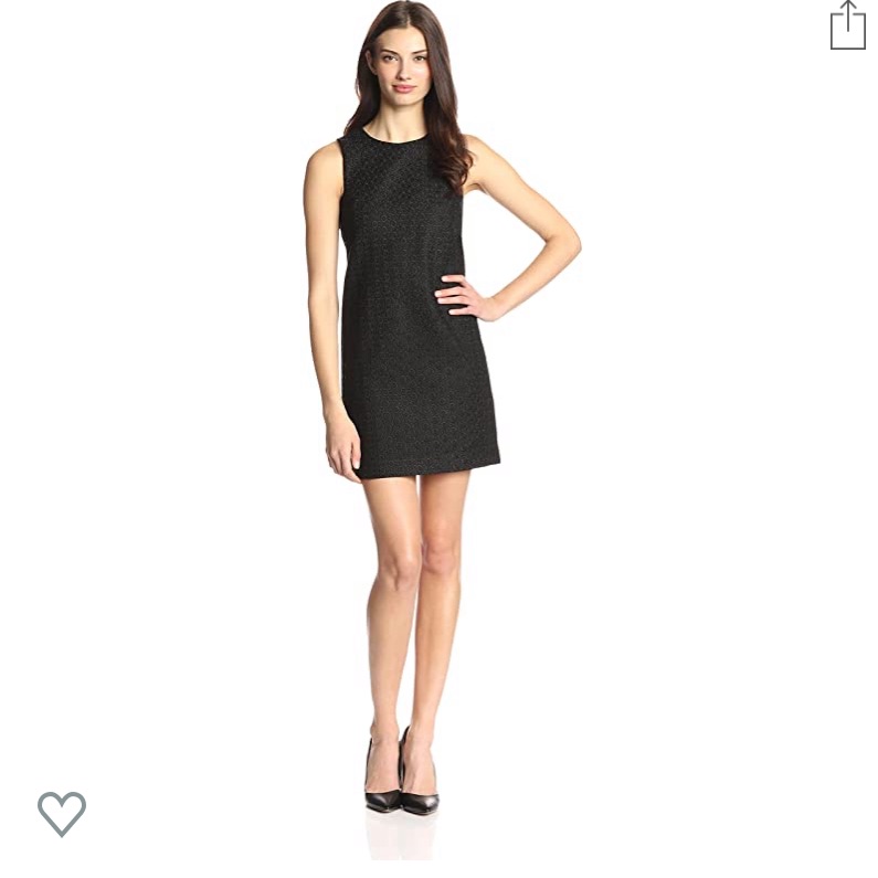 Theory Sleeveless Classic Black Shift Dress